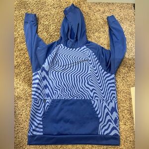Nike Blue and White Zebra Print Hoodie